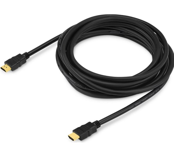 Кабель аудио-видео BURO HDMI 2.0 HDMI (m)/HDMI (m) 5м. позолоченный контакт черный (BHP HDMI 2.0-5) 1147068 1