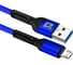 USB-кабель DEFENDER F167 Micro, blue, 1м, 2.4А, ткань, пакет 87105BLU 1