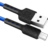 USB-кабель DEFENDER F181 Micro, blue, 1м, 2.4А, нейлон, пакет 87115BLU