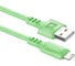 USB-кабель DEFENDER F207 Lightning, green, 1м, 2.4А, силикон, пакет 87107GRN 1