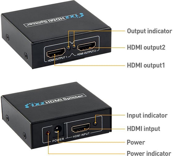 Сплиттер PALMEXX 1HDMI-2HDMI (1080P, 3D, HDMI 1.4) PX/HDMI-2