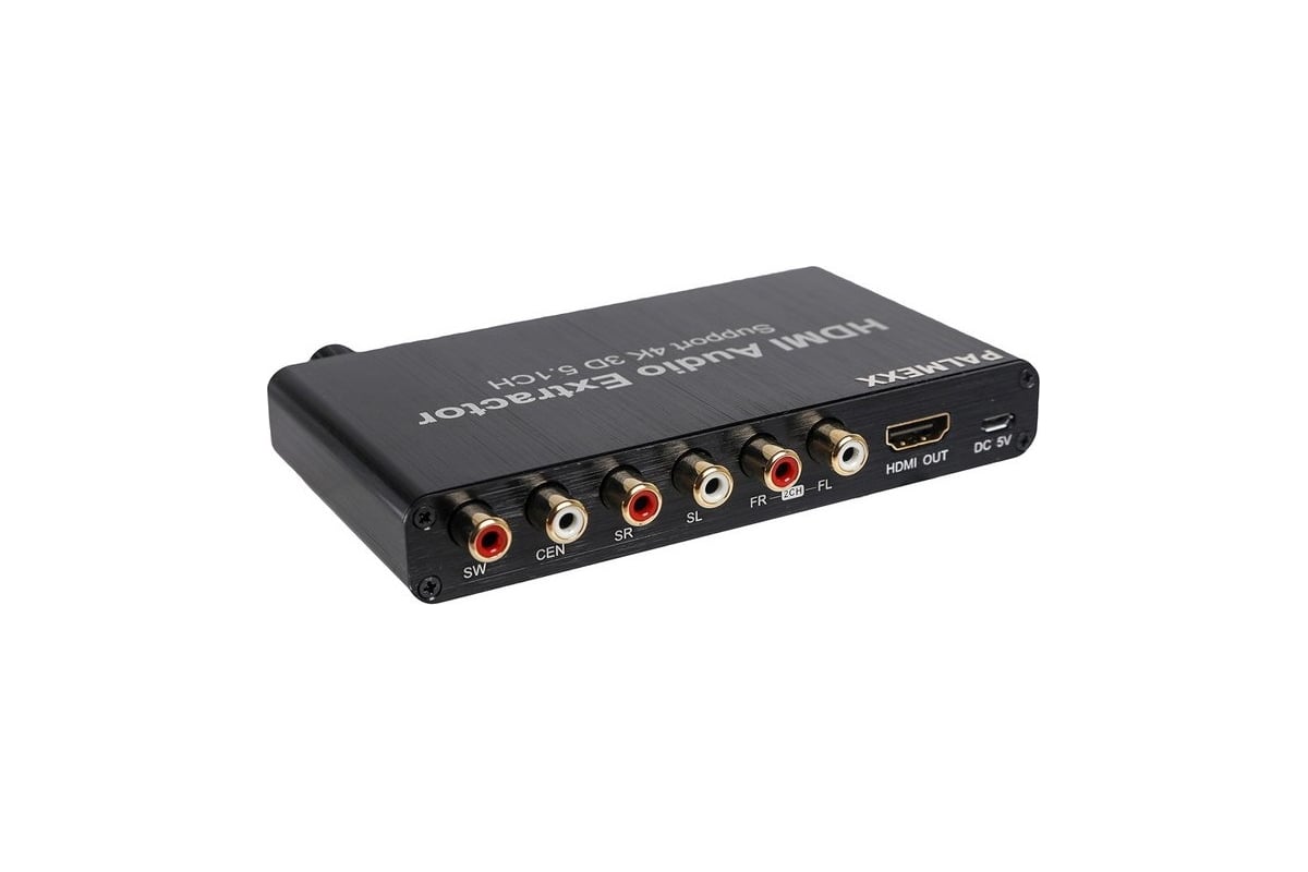 Разделитель сигнала PALMEXX AY83 HDMI Audio Extractor 5.1CH (SW, CEN, SR,  SL, FR, FL) + AUX 3.5mm, 4K (2160p), 3D, Dolby PX/AY83