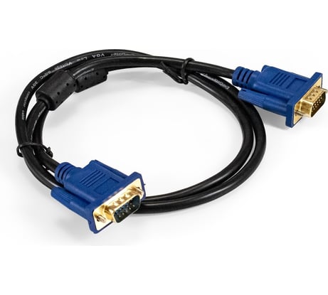 Кабель ExeGate VGA Pro EX-CC-PVGA-15M15M-1.0 15M 15M, 1м, 2 фильтра, позолоченные контакты, экран 294725