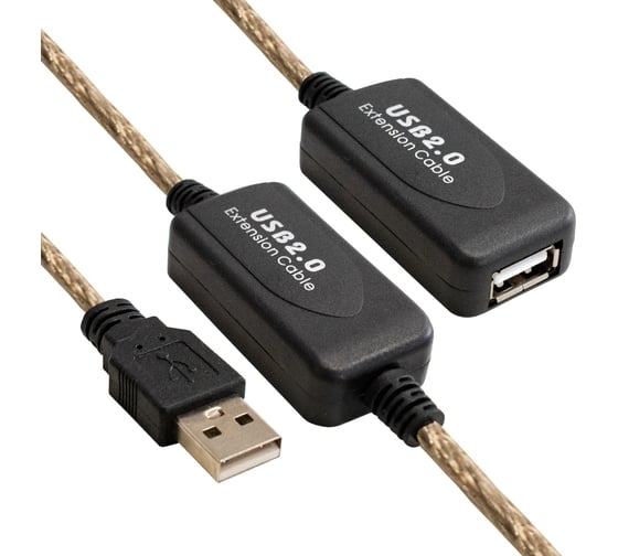 Удлинитель активный ExeGate USB2.0-repeater EX-UAE-AMAF-15.0 Am Af, 15м 294768