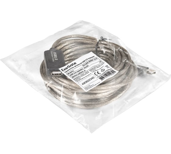 Удлинитель активный ExeGate USB2.0-repeater EX-UAE-AMAF-10.0 Am Af, 10м 294767
