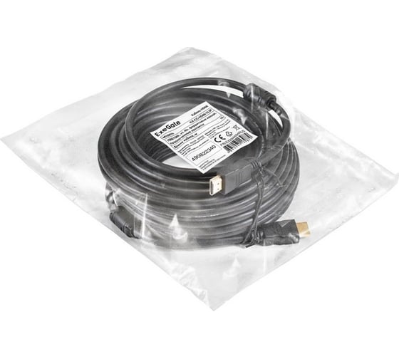 Кабель ExeGate HDMI EX-CC-HDMI-15.0F 19M 19M, 15м, v1.4b, ферритовые кольца, позолоченные контакты 294694