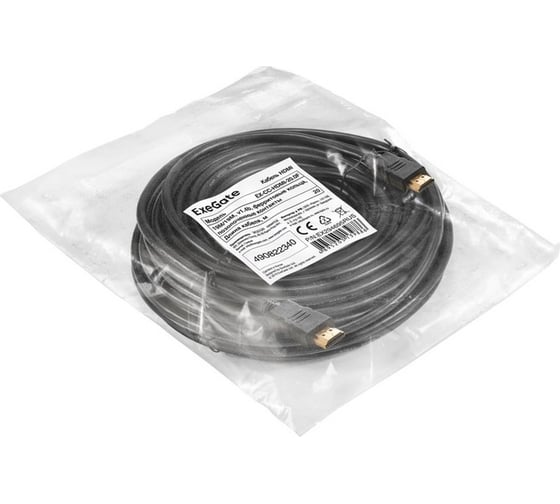 Кабель ExeGate HDMI EX-CC-HDMI-20.0F 19M 19M, 20м, v1.4b, ферритовые кольца, позолоченные контакты 294695