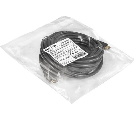 Кабель ExeGate HDMI EX-CC-HDMI-7.5 19M 19M, 7,5м, v1.4b, позолоченные контакты 294686