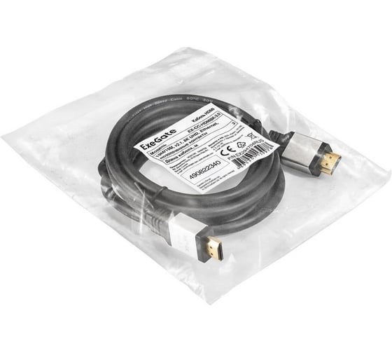 Кабель ExeGate HDMI EX-CC-HDMI8K-3.0 19M 19M, v2.1, 3м, 8K UHD, Ethernet, позолоченные контакты 294704
