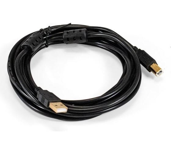 Кабель ExeGate USB 2.0 EX-CCF-USB2-AMBM-4.5 Am Bm, 4,5м, 2 фильтра 294748 1