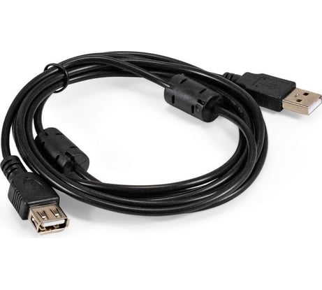 Удлинитель ExeGate USB 2.0 EX-CCF-USB2-AMAF-2.0F Am Af, позолоченные контакты, ферритовые кольца, 2м 294762