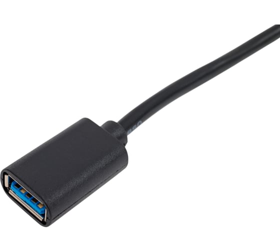 Удлинитель ExeGate USB 3.0 EX-CC-USB3-AMAF-0.15L Am Af, угловой 90-градусный коннектор горизонтальный левый, 0,15м 294775