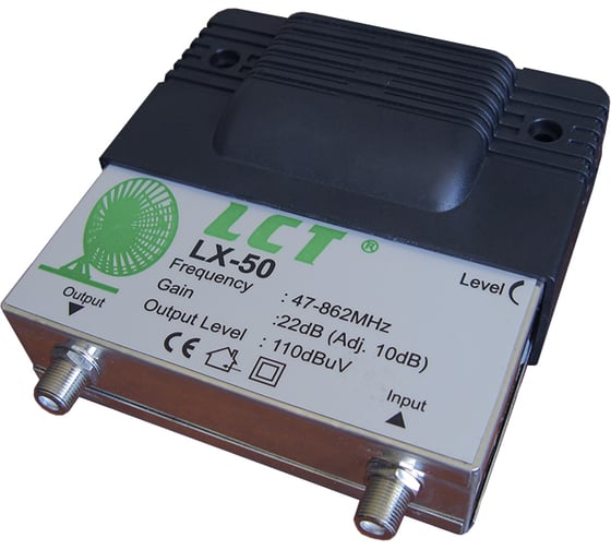 Усилитель LANS LX-50 47…862 МГц, G=22 дБ, вых. уровень 110 дБмкВ Л00002276 1