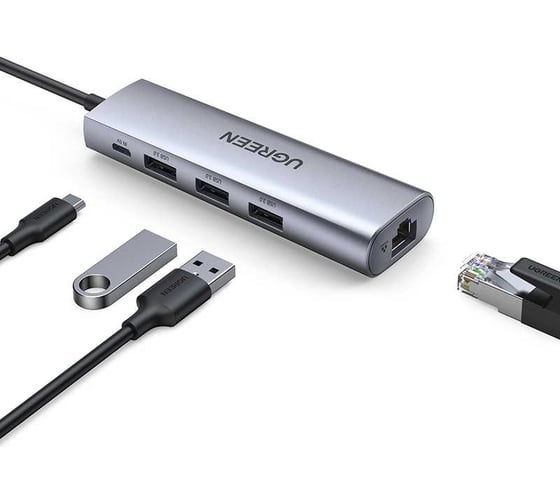 Адаптер мультифункциональный Ugreen CM266 USB3.0 Multifunction Adapter цвет: серый 60812
