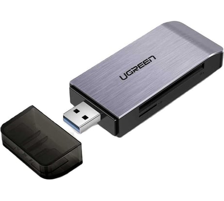 Кардридер мультифункциональный Ugreen CM180 (50541) USB-A 3.0 to TF/SD/CF/MS Multifunction Card Reader Multi-Read цвет: серый космос 50541_