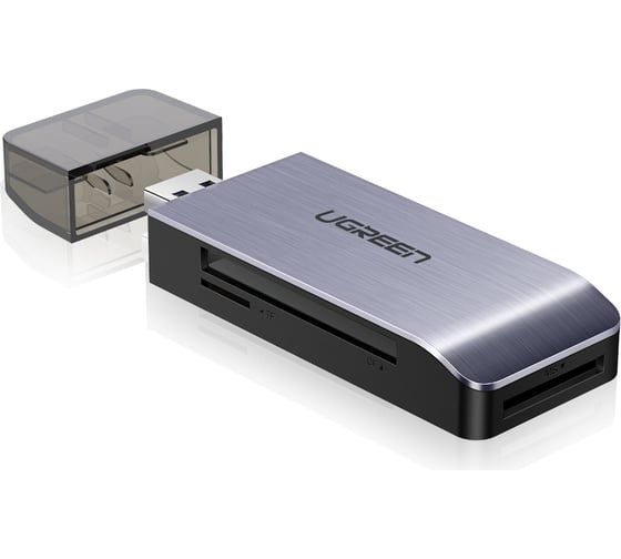 Кардридер мультифункциональный Ugreen CM180 (50541) USB-A 3.0 to TF/SD/CF/MS Multifunction Card Reader Multi-Read цвет: серый космос 50541_