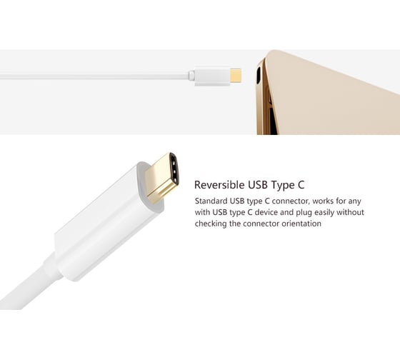 Адаптер Ugreen 40273 USB-C to HDMI Adapter. Цвет: белый 40273_