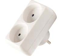 Сетевой разветвитель General Lighting Systems 16А 2 места плоский без заземления GTS-F-2-16 473000