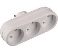 Сетевой разветвитель General Lighting Systems 16А 3 места плоский без заземления GTS-F-3-16 473001