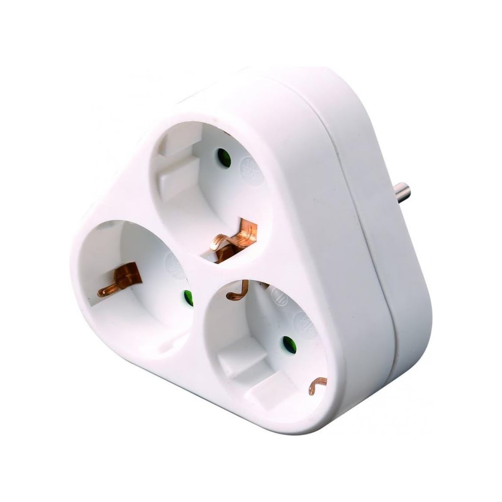 Сетевой разветвитель General Lighting Systems 16А 3 места круглый с ...
