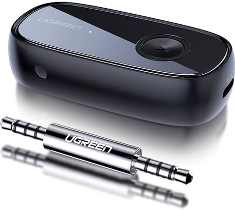 Адаптер Ugreen CM279 Bluetooth 5.0 Receiver Audio Adapter APTX с микрофоном, цвет: черный 70304