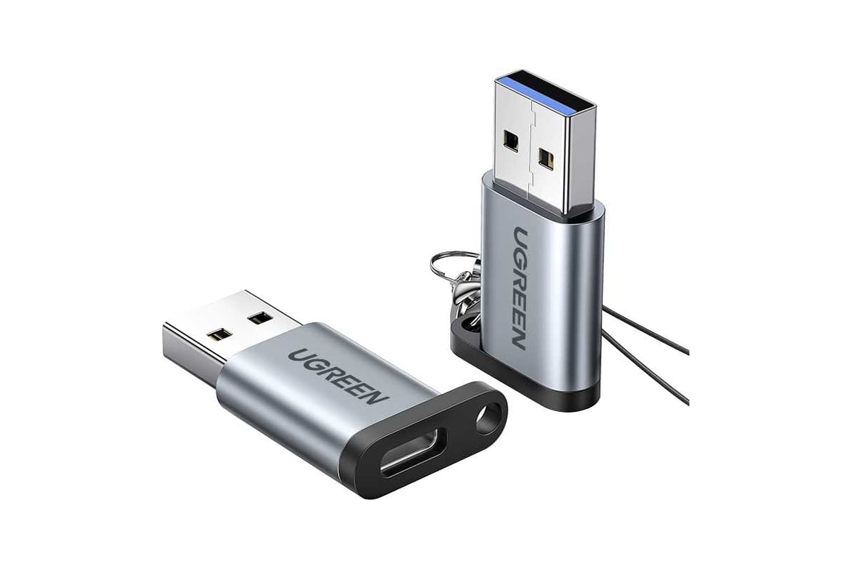 Адаптер Ugreen US276 (35000) USB 3.0-A to USB-C M/F Adpater. Цвет: черный  35000_ - выгодная цена, отзывы, характеристики, фото - купить в Москве и РФ