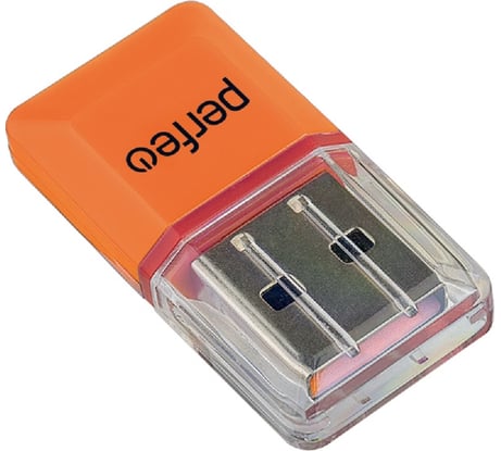 Card Reader Perfeo Micro SD, (PF-VI-R008 Orange) оранжевый 30019808