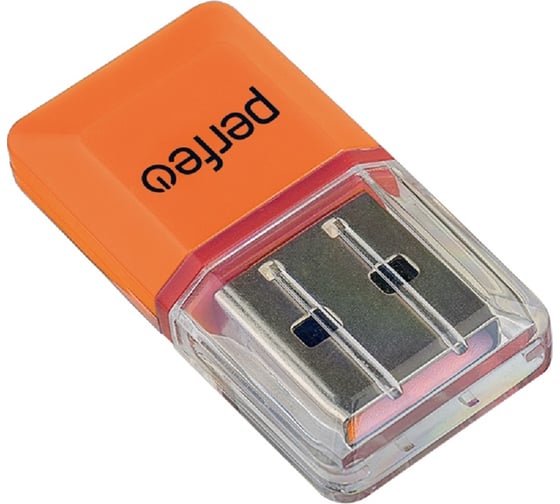 Card Reader Perfeo Micro SD, (PF-VI-R008 Orange) оранжевый 30019808 1