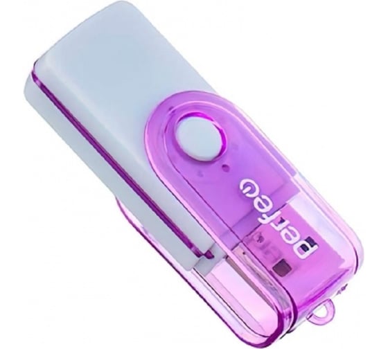 Card Reader Perfeo SD/MMC+Micro SD+MS+M2 фиолетовый 30016038 1
