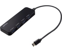 Разветвитель Perfeo USB C-HUB 4 Port, (PF-H048 Black) чёрный 30020204 33457975