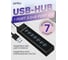 Разветвитель Perfeo USB-HUB 1 Port 3.0+6 Port 2.0 (PF-H043 Black) чёрный 30020197 2