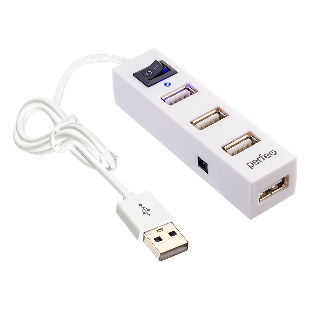 USB-HUB Perfeo 4 Port, (PF-H045 White) белый 30020201 - выгодная цена ...