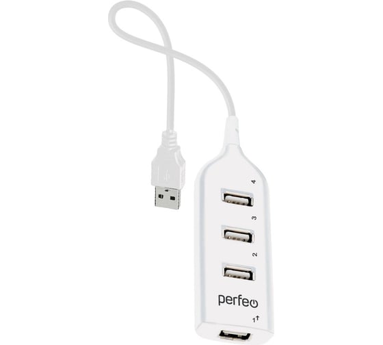 USB-HUB Perfeo 4 Port, (PF-H049 White) белый 30020206 1