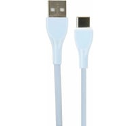 Кабель USB A Perfeo вилка - C вилка, 2.4A, голубой, 1 м (U4712) 30018750