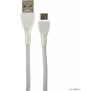 Кабель USB A Perfeo вилка - C вилка, 2.4A, серый, 1 м (U4711) 30018748