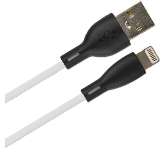 Кабель USB A Perfeo вилка - Lightning вилка, белый, 1 м (I4337) 30018771 1
