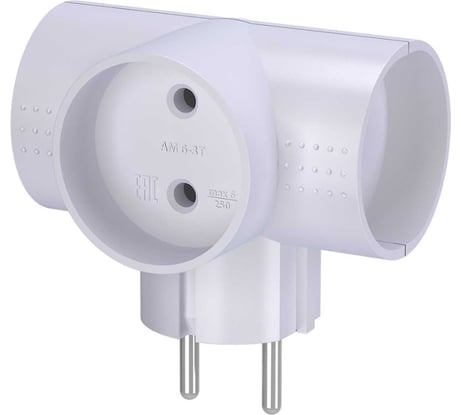 Электрический разветвитель ФОТОН 6А (тройник, Т-образный), АМ 6-3Т 22845