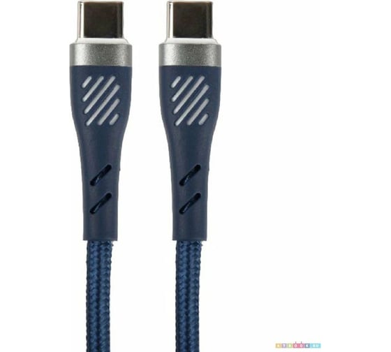 Кабель Perfeo USB C вилка - C вилка, 60W, синий,1 м.(C1103) 30018782 1