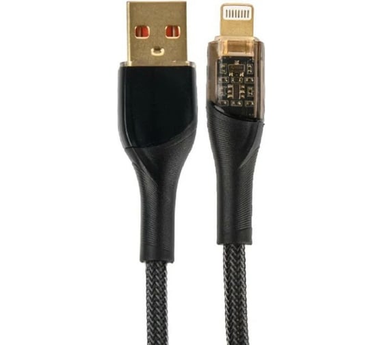 Кабель Perfeo USB А вилка - Lightning вилка,черн., 1 м.(I4331) 30018740 1