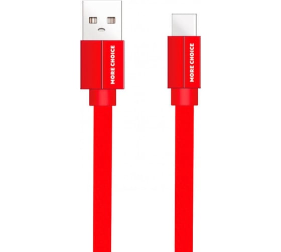 Дата-кабель More Choice USB 2.1A для Type-C плоский K20ar нейлон 1м 1