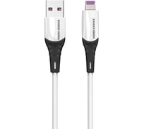 Дата-кабель More Choice USB 2.4A для Lightning 8-pin K35i силикон 1м White K35i 1м White