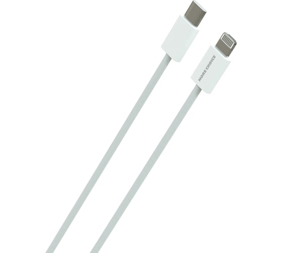 Дата-кабель More Choice USB 3.0A PD 20W для Lighting 8-pin Type-C K73i нейлон 1м White K73i 1м White