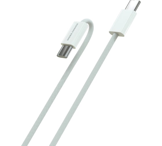 Дата-кабель More Choice USB 3.0A PD 60W для Type-C Type-C K75a нейлон 2м White K75a 2м White