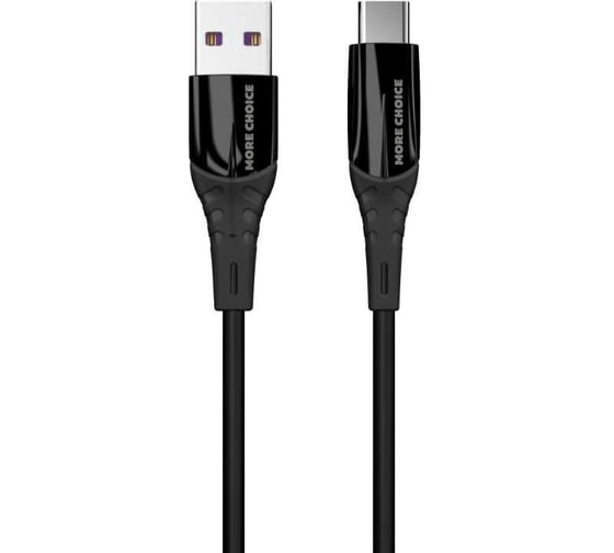 Дата-кабель More Choice USB 3.0A для Type-C K35a силикон 1м Black K35a 1м Black