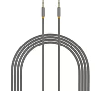 Аудиокабель More Choice AUX 3.5mm 1м UK24 нейлон, Grey UK24 Grey