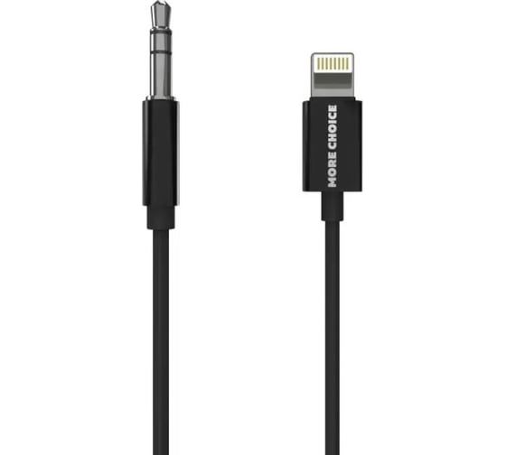 Аудиокабель More Choice AUX 3.5mm Lightning 8-pin 1м UK28i Black 1