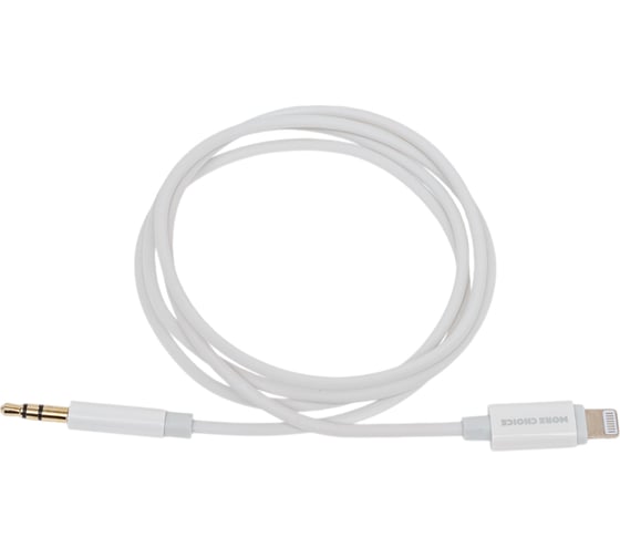 Аудиокабель More Choice AUX 3.5mm Lightning 8-pin 1м UK28i White
