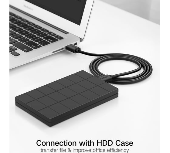 Кабель Ugreen US102 (10311) USB 2.0 A Male to A Male Cable. Длина 2 м. Цвет черный 10311_