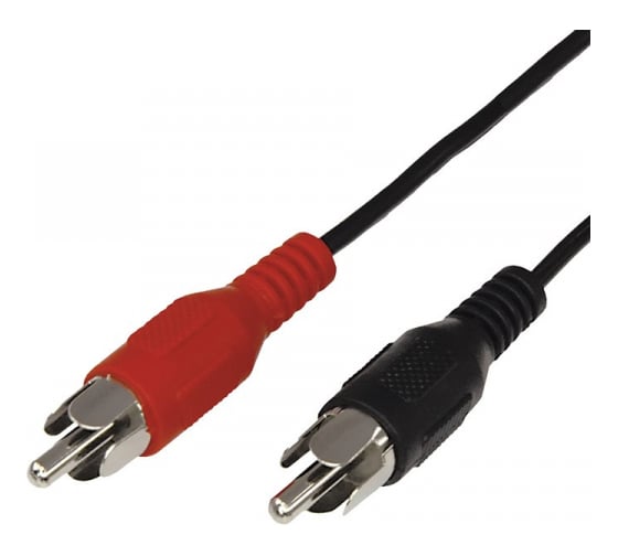 Аудио-видео шнур REXANT 2RCA-2RCA, 10 м, черный 17-0108