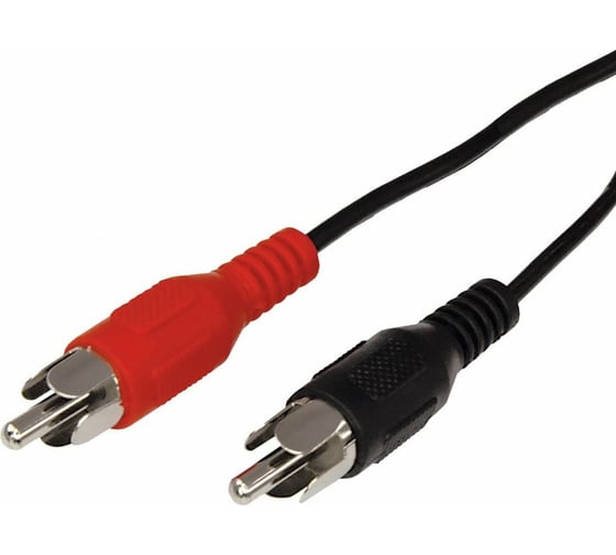 Аудио-видео шнур REXANT 2RCA-2RCA, 3 м, черный 17-0105 1